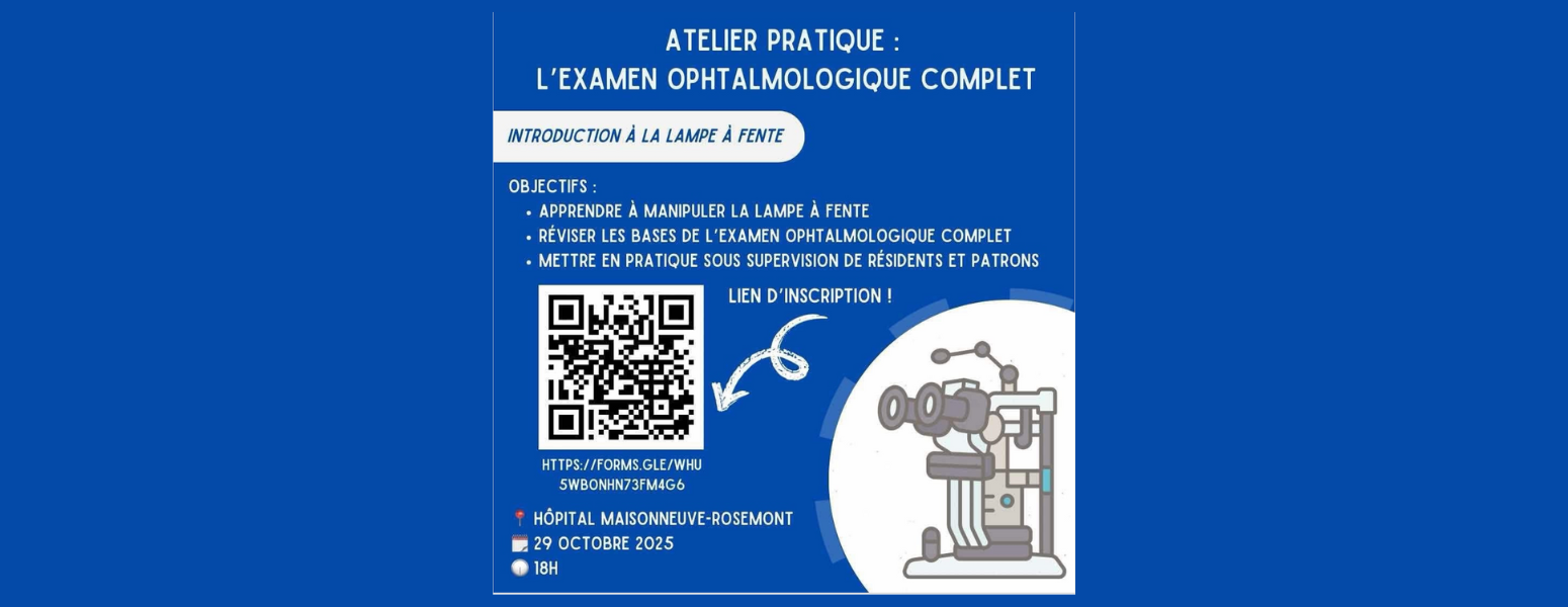 Atelier sur l’examen physique en ophtalmologie