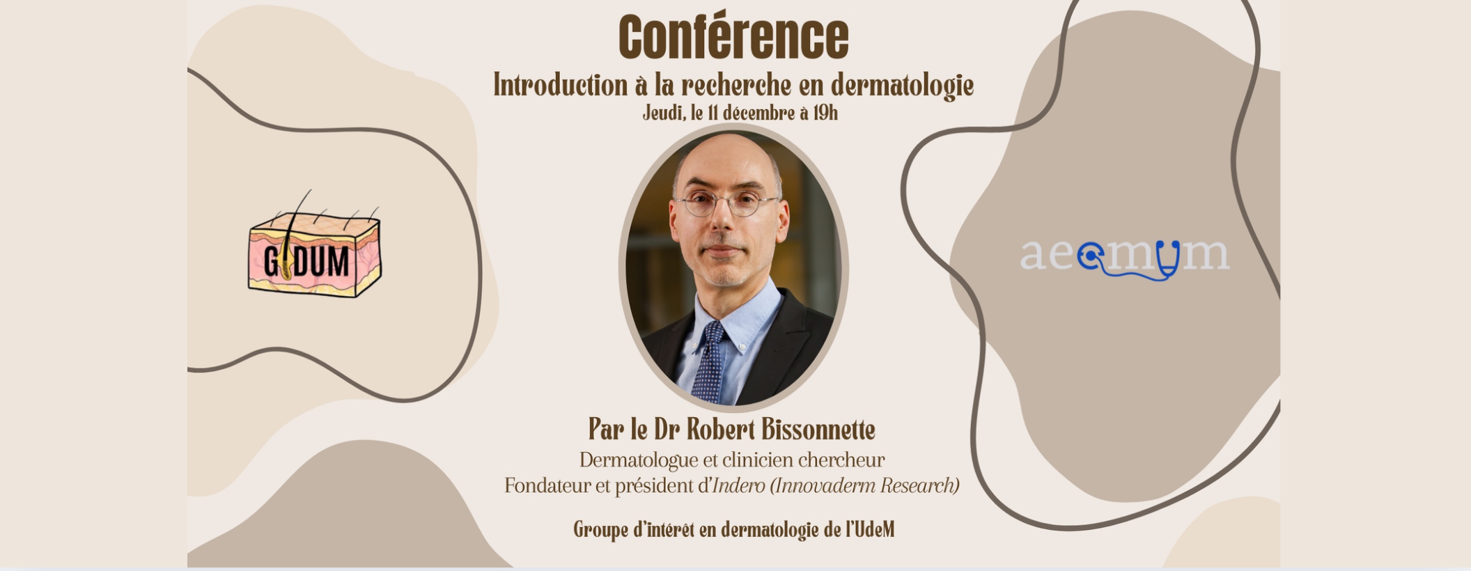 Conférence : Introduction à la recherche en dermatologie.