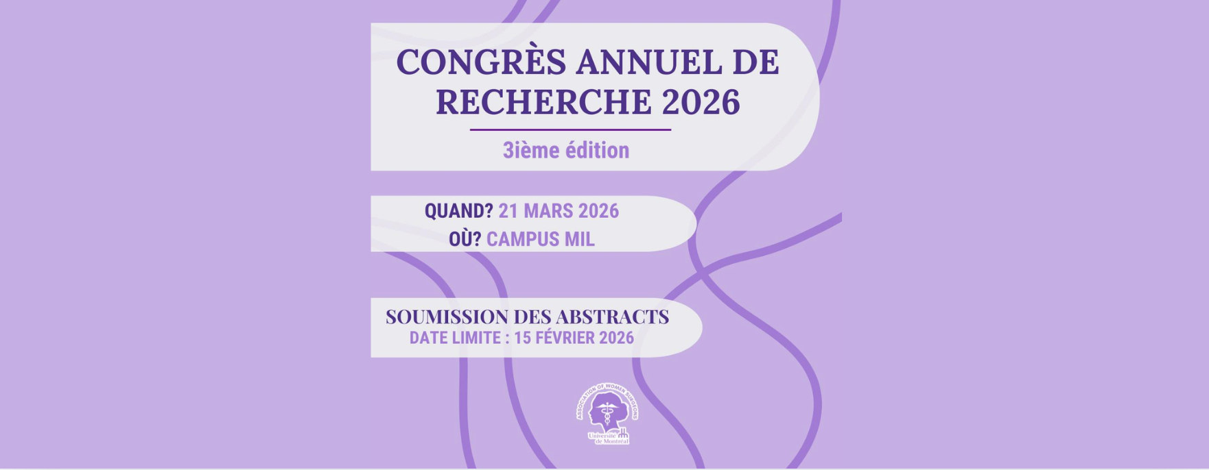Soumission des abstracts – Congrès annuel de l’AWS de l’UdeM