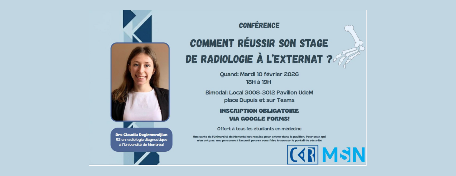 Conférence – Comment réussir son stage de radiologie à l’externat ?