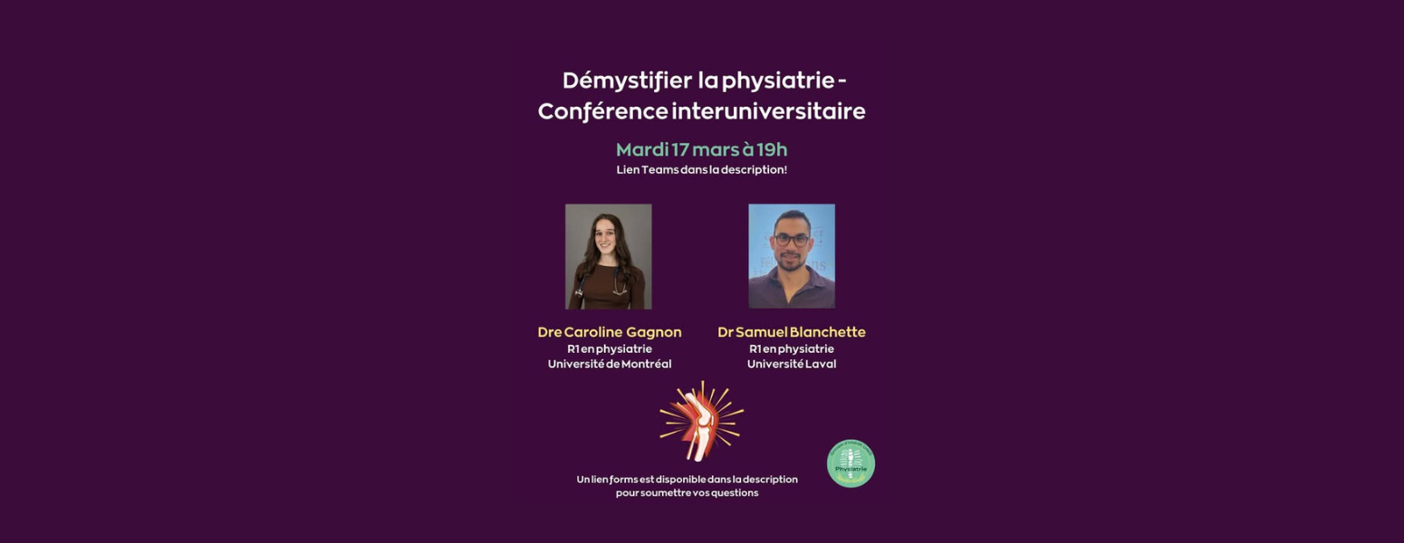 Conférence : démystifier la physiatrie