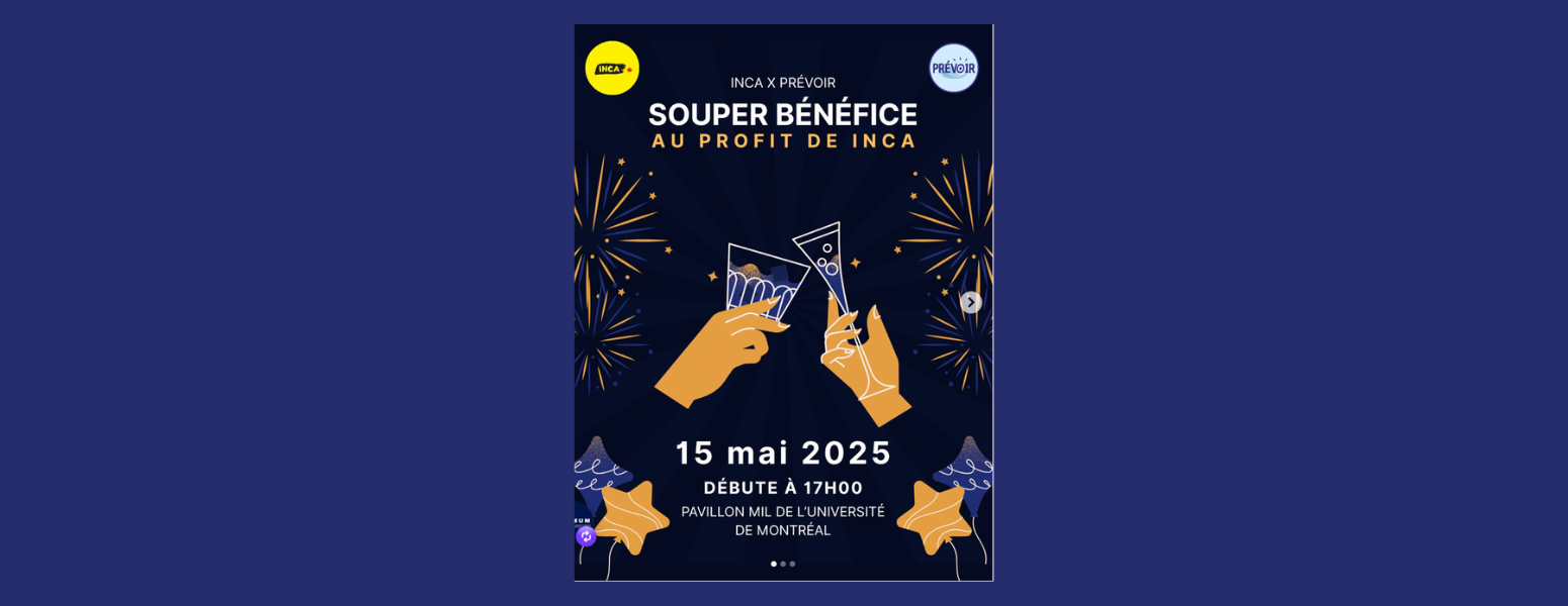 Souper bénéfice au profit de INCA