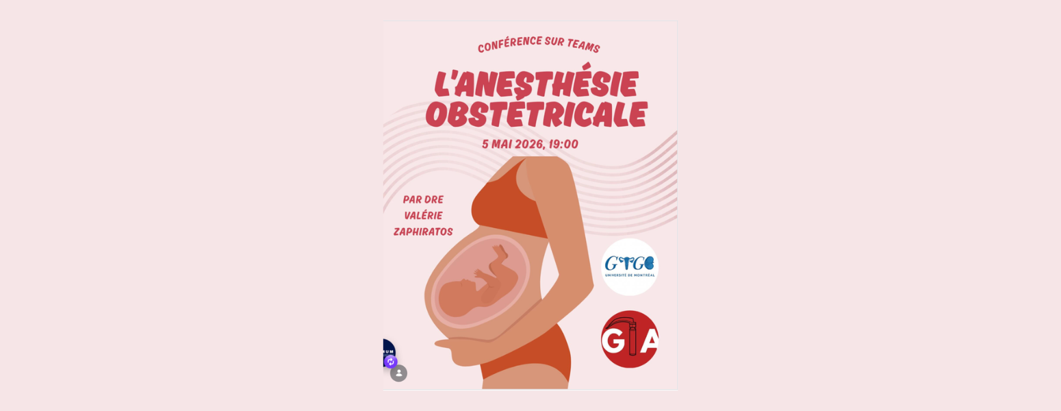 Conférence – Anesthésie obstétricale
