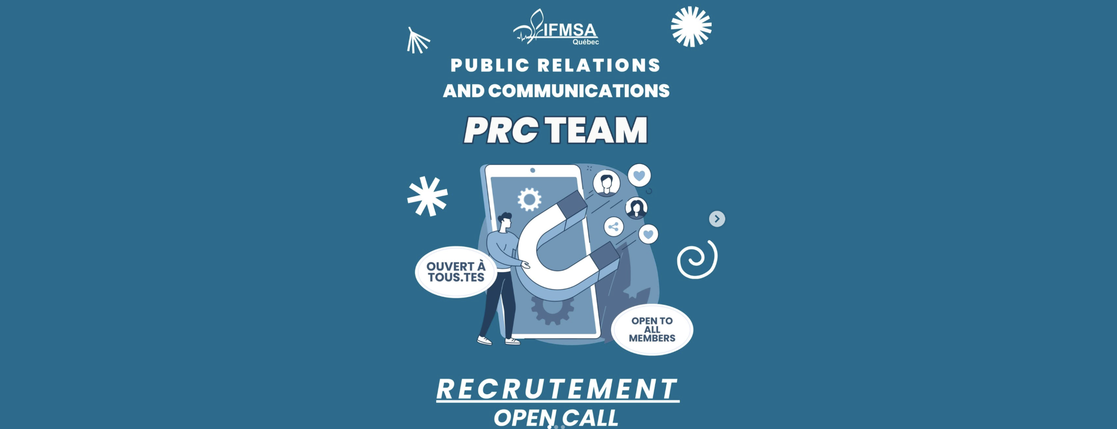 Recrutement: équipe PRC (IFMSA-Québec)
