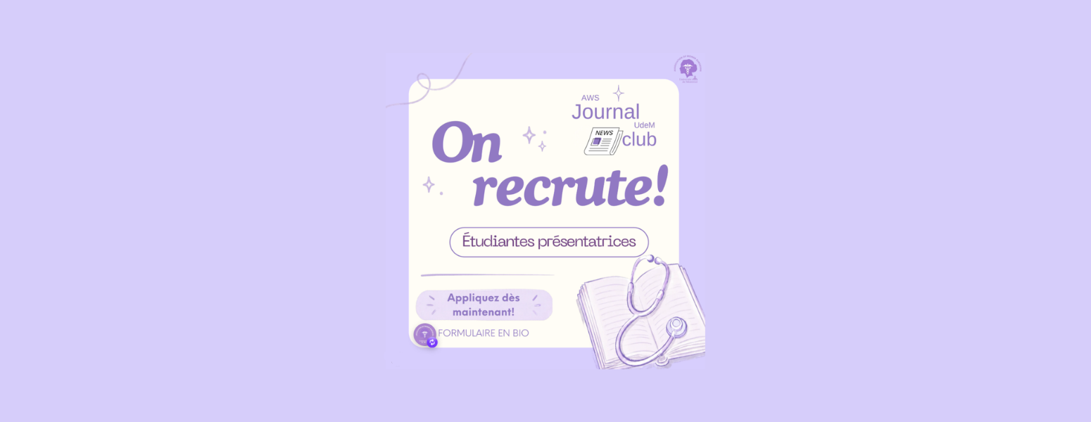 Recrutement : présentatrices pour les Journal Clubs de l’AWS