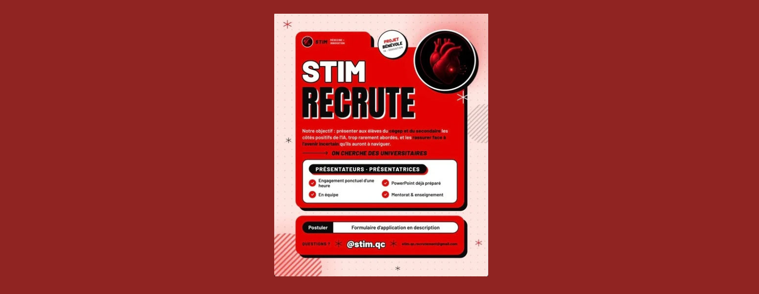 Recrutement: STIM recrute des présentateurs·rices IA